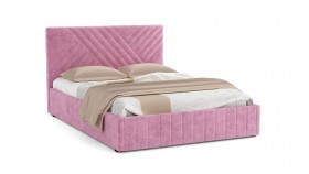 Кровать Гамма ш. 1400 (без основания для хранения) (велюр тенерифе розовый) в Ачинске - achinsk.katalogmebeli.com | фото
