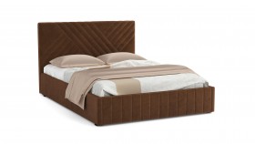 Кровать Гамма ш. 1400 (без основания для хранения) (велюр тенерифе шоколад) в Ачинске - achinsk.katalogmebeli.com | фото
