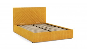 Кровать Гамма ш. 1400 (с основанием для хранения) (велюр тенерифе куркума) в Ачинске - achinsk.katalogmebeli.com | фото 2
