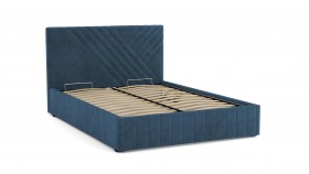 Кровать Гамма ш. 1400 (с основанием для хранения) (велюр тенерифе океан) в Ачинске - achinsk.katalogmebeli.com | фото 3