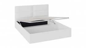 Кровать «Глосс» с мягкой обивкой и подъемным механизмом тип 1 (1800) (Белая) в Ачинске - achinsk.katalogmebeli.com | фото 2
