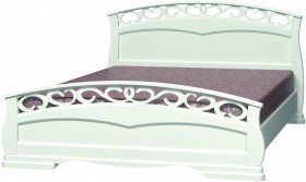 Кровать Грация-1 из массива сосны 1600*2000 Белый античный в Ачинске - achinsk.katalogmebeli.com | фото 5