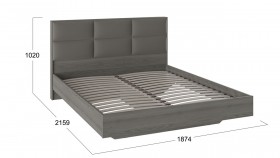 Кровать «Либерти» с мягким изголовьем Хадсон/Ткань Грей/1800 в Ачинске - achinsk.katalogmebeli.com | фото 2