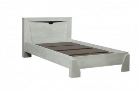 Кровать одинарная 33.07 с настилом "Лючия" (ш. 900)/(бетон пайн белый / венге / белый) в Ачинске - achinsk.katalogmebeli.com | фото