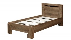 Кровать одинарная 33.07 с настилом "Лючия" (ш. 900)/(кейптаун / венге / белый) в Ачинске - achinsk.katalogmebeli.com | фото
