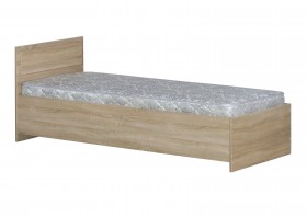 Кровать одинарная 800-2 без матраса (прямые спинки) Дуб Сонома в Ачинске - achinsk.katalogmebeli.com | фото