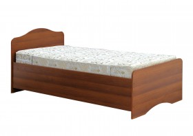 Кровать одинарная 900-1 без матраса (круглые спинки) Орех Таволато в Ачинске - achinsk.katalogmebeli.com | фото 1