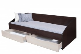 Кровать одинарная "Фея - 3" (симметричная) New (венге / вудлайн кремовый / ДВПО: белый) в Ачинске - achinsk.katalogmebeli.com | фото 3