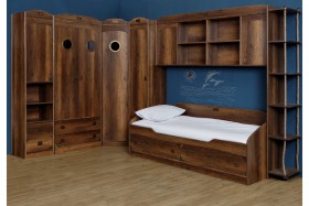 Кровать с 2-мя ящиками «Навигатор» (Дуб Каньон) в Ачинске - achinsk.katalogmebeli.com | фото 10