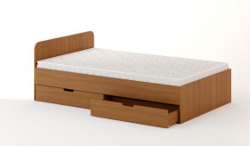 Кровать с ящиками 1200 (Бук темный) в Ачинске - achinsk.katalogmebeli.com | фото
