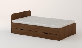 Кровать с ящиками 1200 (Орех темный) в Ачинске - achinsk.katalogmebeli.com | фото