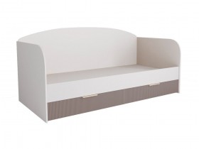 Кровать с ящиками ДКД 2000.1 Лавис (Белый софт/Грей софт/корпус Белый) в Ачинске - achinsk.katalogmebeli.com | фото