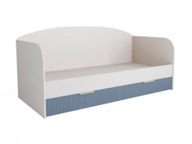 Кровать с ящиками ДКД 2000.1 Лавис (Белый софт/Лазурь софт/корпус Белый) в Ачинске - achinsk.katalogmebeli.com | фото