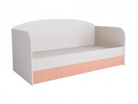Кровать с ящиками ДКД 2000.1 Лавис (Белый софт/Персик софт/корпус Белый) в Ачинске - achinsk.katalogmebeli.com | фото