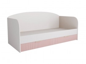 Кровать с ящиками ДКД 2000.1 Лавис (Белый софт/Роза/корпус Белый) в Ачинске - achinsk.katalogmebeli.com | фото