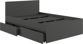Кровать с ящиками К1.6М Мадера Графит в Ачинске - achinsk.katalogmebeli.com | фото 3