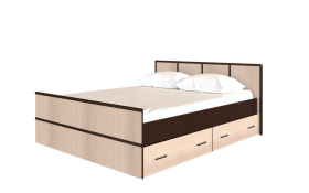 Кровать Сакура с настилом и ящиками 1,4 (Венге/Лоредо) в Ачинске - achinsk.katalogmebeli.com | фото