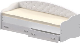 Кровать Софа-8 с мягкой спинкой (900х1900) Белый в Ачинске - achinsk.katalogmebeli.com | фото