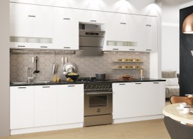 Кухонный гарнитур Дуся 1600 мм верх Белый бриллиант/низ Цемент в Ачинске - achinsk.katalogmebeli.com | фото 5