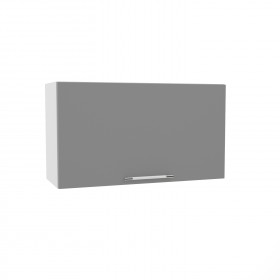 Квадро ВПГ 800 шкаф верхний горизонтальный высокий (Ваниль кожа/корпус Серый) в Ачинске - achinsk.katalogmebeli.com | фото