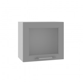 Квадро ВПГС 500 шкаф верхний горизонтальный со стеклом высокий (Лунный свет/корпус Серый) в Ачинске - achinsk.katalogmebeli.com | фото