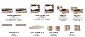 Лючия кровать 0,9 белый/ателье светлое в Ачинске - achinsk.katalogmebeli.com | фото 2