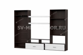 Мебель для гостиной МГС 7 Исполнение 1 Дуб Венге/Белый глянец в Ачинске - achinsk.katalogmebeli.com | фото 1