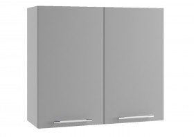 Монца П 800 шкаф верхний (Белый софт/корпус Серый) в Ачинске - achinsk.katalogmebeli.com | фото