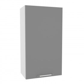 Монца ВП 601 шкаф верхний высокий (Белый софт/корпус Серый) в Ачинске - achinsk.katalogmebeli.com | фото