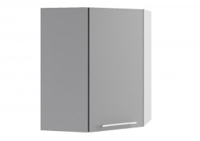 Монца ВПУ 600 Шкаф верхний угловой высокий (Белый софт/корпус Серый) в Ачинске - achinsk.katalogmebeli.com | фото