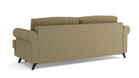 Оливер / диван - кровать 3-х местн. (еврокнижка) (велюр велутто коричневый 23 в Ачинске - achinsk.katalogmebeli.com | фото 2