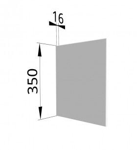 Панель торцевая (для шкафа горизонтального) ПГ Ройс (Белый софт) в Ачинске - achinsk.katalogmebeli.com | фото
