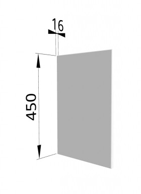 Панель торцевая (для шкафа горизонтального высокого) ВПГ Ройс (Белый софт) в Ачинске - achinsk.katalogmebeli.com | фото