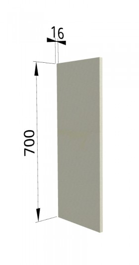Панель торцевая П Квадро (для шкафа верхнего) Ваниль кожа в Ачинске - achinsk.katalogmebeli.com | фото
