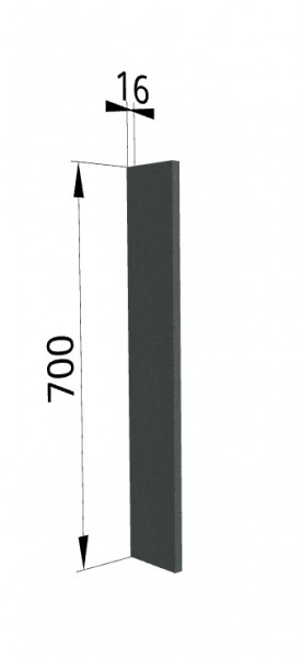 Панель торцевая ПТ 400 Квадро (для шкафа торцевого верхнего) Железо в Ачинске - achinsk.katalogmebeli.com | фото