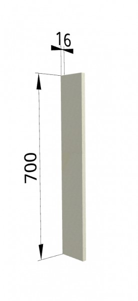 Панель торцевая ПТ 400 Квадро (для шкафа торцевого верхнего) Ваниль кожа в Ачинске - achinsk.katalogmebeli.com | фото