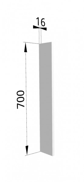 Панель торцевая ПТ 400 Ройс (для шкафа торцевого верхнего) Белый софт в Ачинске - achinsk.katalogmebeli.com | фото
