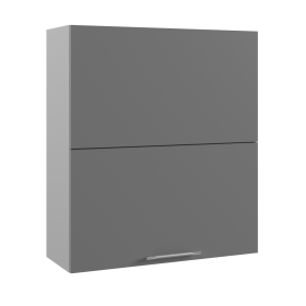 Ройс ВПГПМ 800 Шкаф верхний высокий Blum Aventos HF (Белый софт/корпус Серый) в Ачинске - achinsk.katalogmebeli.com | фото