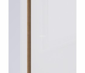 Веста СБ-2259 Шкаф 2х дверный с зеркалом Дуб Бунратти/Белый глянец в Ачинске - achinsk.katalogmebeli.com | фото 3
