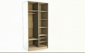 Шкаф 2-х створчатый с ящиками Бэлла (Выбеленное дерево/Белый) в Ачинске - achinsk.katalogmebeli.com | фото 3