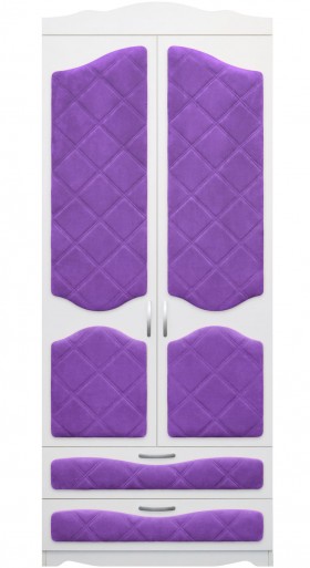 Шкаф 2-х створчатый с ящиками серии Иллюзия 32 Фиолетовый в Ачинске - achinsk.katalogmebeli.com | фото