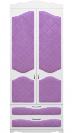 Шкаф 2-х створчатый с ящиками серии Иллюзия 67 Светло-фиолетовый в Ачинске - achinsk.katalogmebeli.com | фото