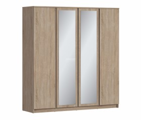 Веста СБ-3082 Шкаф 4х дверный с зеркалами Дуб Сонома в Ачинске - achinsk.katalogmebeli.com | фото 1