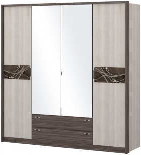 Шкаф четырехстворчатый с зеркалом Шк69.1 Николь в Ачинске - achinsk.katalogmebeli.com | фото 1