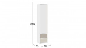 Шкаф для белья комбинированный «Сканди» Дуб Гарден/Белый/Глиняный серый в Ачинске - achinsk.katalogmebeli.com | фото 3