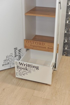 Шкаф для белья «Оксфорд» (Ривьера/Белый с рисунком) в Ачинске - achinsk.katalogmebeli.com | фото 4