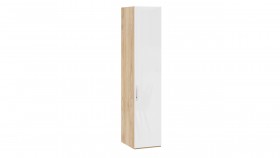 Шкаф для белья с 1 глухой дверью «Эмбер» Яблоня Беллуно/Белый глянец в Ачинске - achinsk.katalogmebeli.com | фото 1