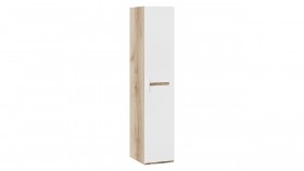 Шкаф для белья с 1-ой дверью «Фьюжн» Дуб Делано/Белый глянец в Ачинске - achinsk.katalogmebeli.com | фото