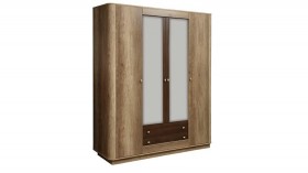 Шкаф для одежды "Фантазия" (дуб каньон/белый/кальяри/4 двери) в Ачинске - achinsk.katalogmebeli.com | фото