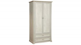 Шкаф для одежды "Сохо" (бетон пайн белый/2 ящика/зеркало) в Ачинске - achinsk.katalogmebeli.com | фото 2